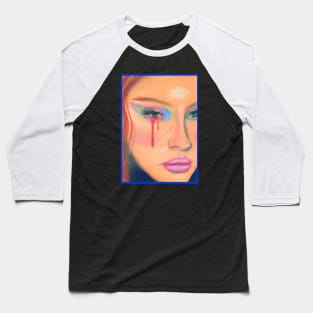 Bleeding Pastel Portrait Baseball T-Shirt